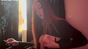 Ebony Slut Stretches Shaved Pussy With Double Dicks For Creamy Squirt Cumshot