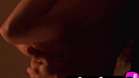 perverted lesbian friend devours blonde's huge boobs!