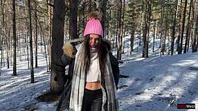 i got lost in snowy forest forester ripped leggings fucked me creampie