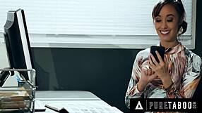 Desperate lesbian teacher Christy Love begs student Codey Steele's creampie