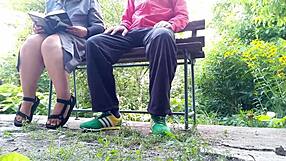 unflappable mature bbw strokes my cock till i cum all over her saggy tits