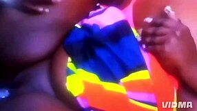 Big Black Cock Stretches Fat Ebony Bitch's Huge Pussy Lips to Screaming Orgasms