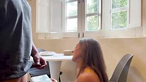 Amateur European Couple Uses Natural Tits in Passionate Homemade Sex