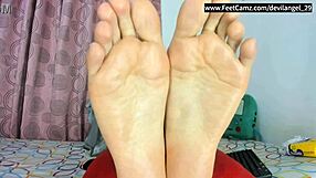 barefoot colombian femdom toes arches jerk off instructions fetish slow!