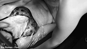 blonde and brunette slaves choke on cock in car bdsm foot threesome domination