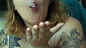 ugh chubby milf huge saggy tits smokin right on ur face damn...