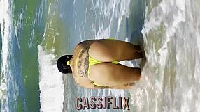 cassiana costa shakes her juicy beach ass for three bbc facials