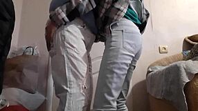 Married Lesbian Brides Masturbate to Orgasm While Husbands Watch Football Next Door