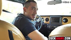 cuck hubby watches milf wife get pounded by stranger uber driver