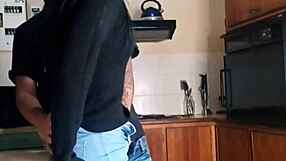 his best friend bends me over in the kitchen while he watches tv