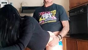 his best friend bends me over in the kitchen while he watches tv