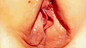 Watch this mature wife spread her huge wet pussy lips wide open!