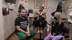 patient dr tampa spreads channy crossfire's shaved pussy in hospital skirt!