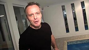 Two chicks bent over for big cock anal pounding in ffm group threesome