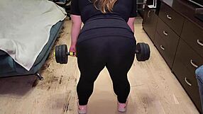 damn! redhead milf's mouth fucked hard then tight hole in leggings!