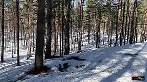 i got lost in snowy forest forester ripped leggings fucked me creampie