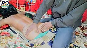 desi bhabhi's village massage turns into milky breast feed and rough sex