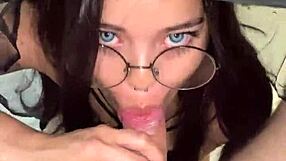 Deepthroat magic on wellington prado's huge cock mirrored for admiring view