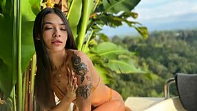 Colombian Petite Latina Rides Cock in Public Jacuzzi Doggystyle