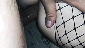 the milf wife sneaks off for secret sex with her husbands friend in stockings and lingerie pov