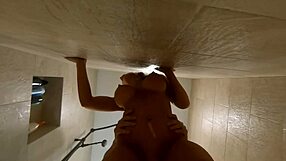 my muscular friend's blonde milf wife caught me perving in shower now she craves cock