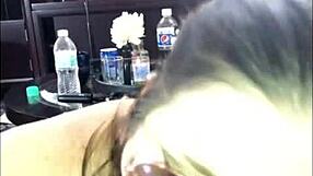 horny bbw glasses slut with juicy curves facefucked deep by monster black cock swallows creamy facial load