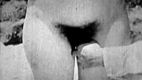 dark lantern vintage girls flaunt hairy beavers in nature wildness!