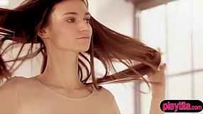 Petite Teen Brunette Centerfold Babes Show Ass Pussy Small Tits in Best Softcore Collection Ever