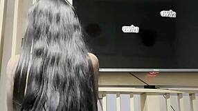 Isn't this big tits slut craving cock so desperately in her tight hole