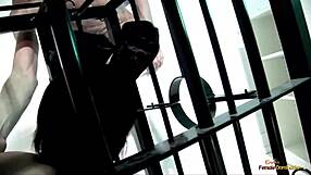 Blonde Nurse Watches Caged Chick Fuck Patient Doggystyle