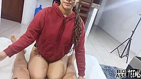 Stepsister Turns 18 And Craves Her First Big Cock Anal Creampie Video