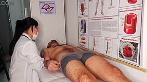 nurse catches patient's throbbing erection up close