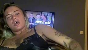 that teen goth slut rides her tight pussy hard