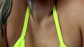 Tiny Thong Gym Tease Drips Wet