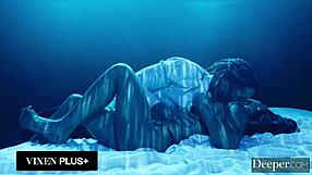 Gorgeous Sarah Illustrates Submits to Dom's Monster Cock in Heels and Lingerie Deepthroat!!