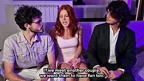 first casting interview turns filthy with two guys railing this euro slut fmm!