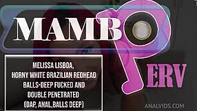 melissa lisboa gets balls-deep double anal as horny brazilian redhead