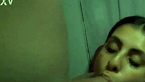 my girlfriend strips naked and sucks my cock hot