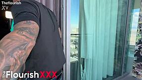 Asian nympho Emerald craves Trucifer Deville's monster BBC on balcony