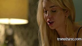 blonde tranny's perfect curves lead to sensual anal assfucking cheating passion with big tits bouncing