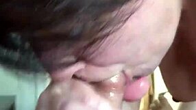 Wife Swallows Massive Load After Skillful Deep Blowjob
