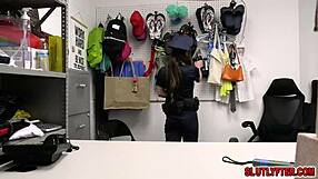 mira monroe blows officer rusty then steals in cop uniform for punishment fingering and riding
