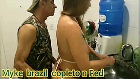 Diarista Larissa Leite Cleans Myke Brazil's House Then Gives Big Ass Anal Oral Fuck