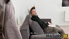 chubby russian mother in law bends over pussy for stepson cock in taboo stockings