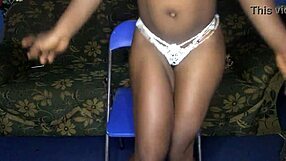I slipped on white panties to seduce my boss but will he take the bait?