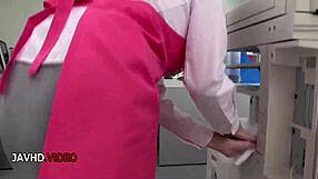 Chihiro Akino Asian Office Lady Swallows Hardcore for Creampie Finish