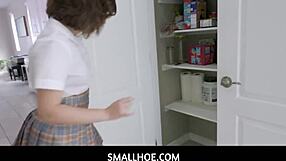 Sexy petite hipster nerd Leana Lovings fucks Damon Dice!