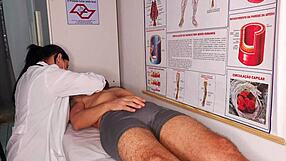 nurse catches patient's throbbing erection up close