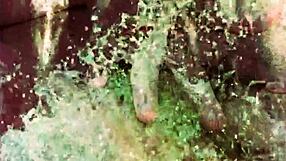 dark lantern vintage girls flaunt hairy beavers in nature wildness!