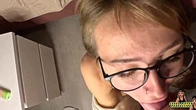 Poured Cumshot Hits Tattooed Russian Mistress Face After POV Fuck